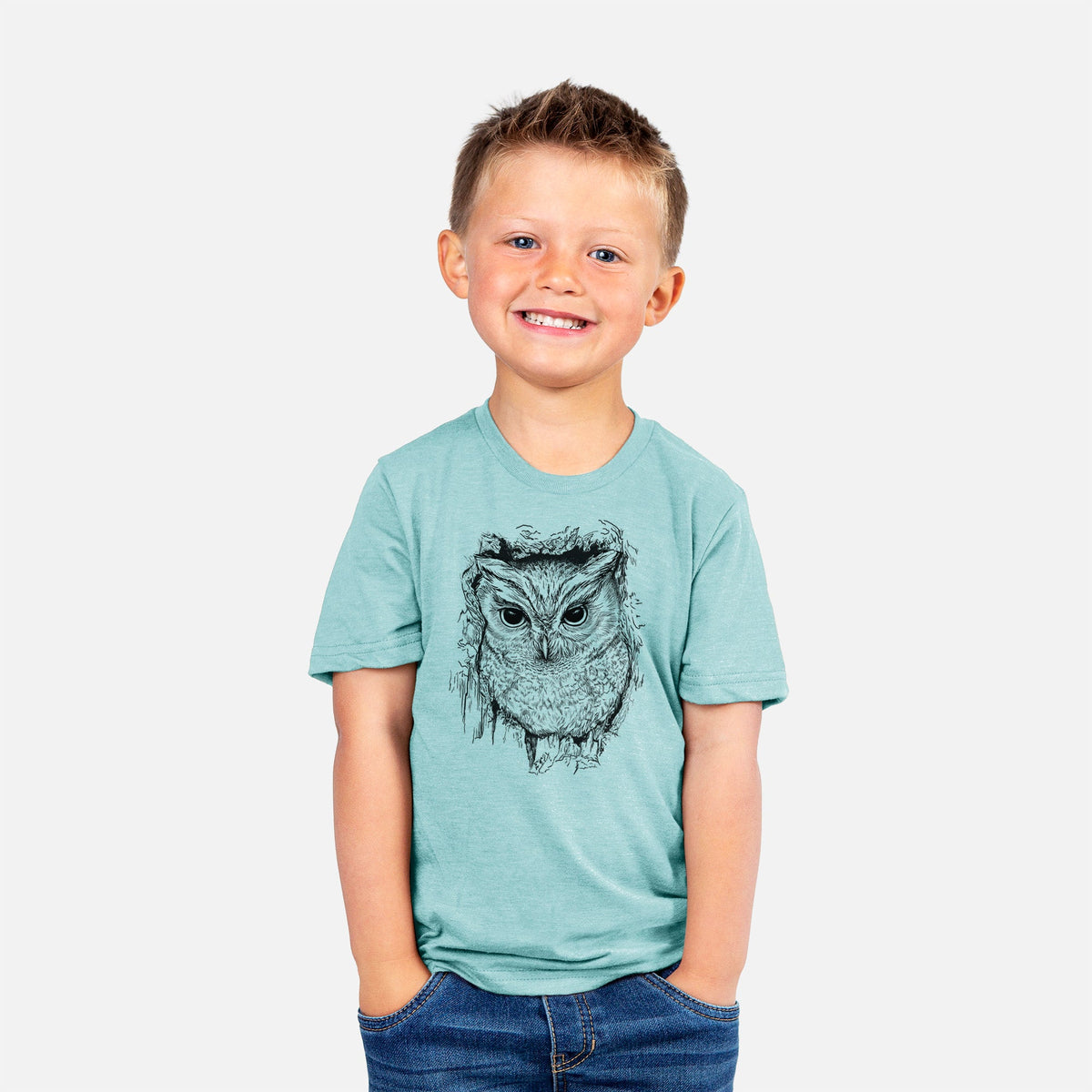 Eastern Screech Owl - Megascops asio - Toddler/Youth Shirt