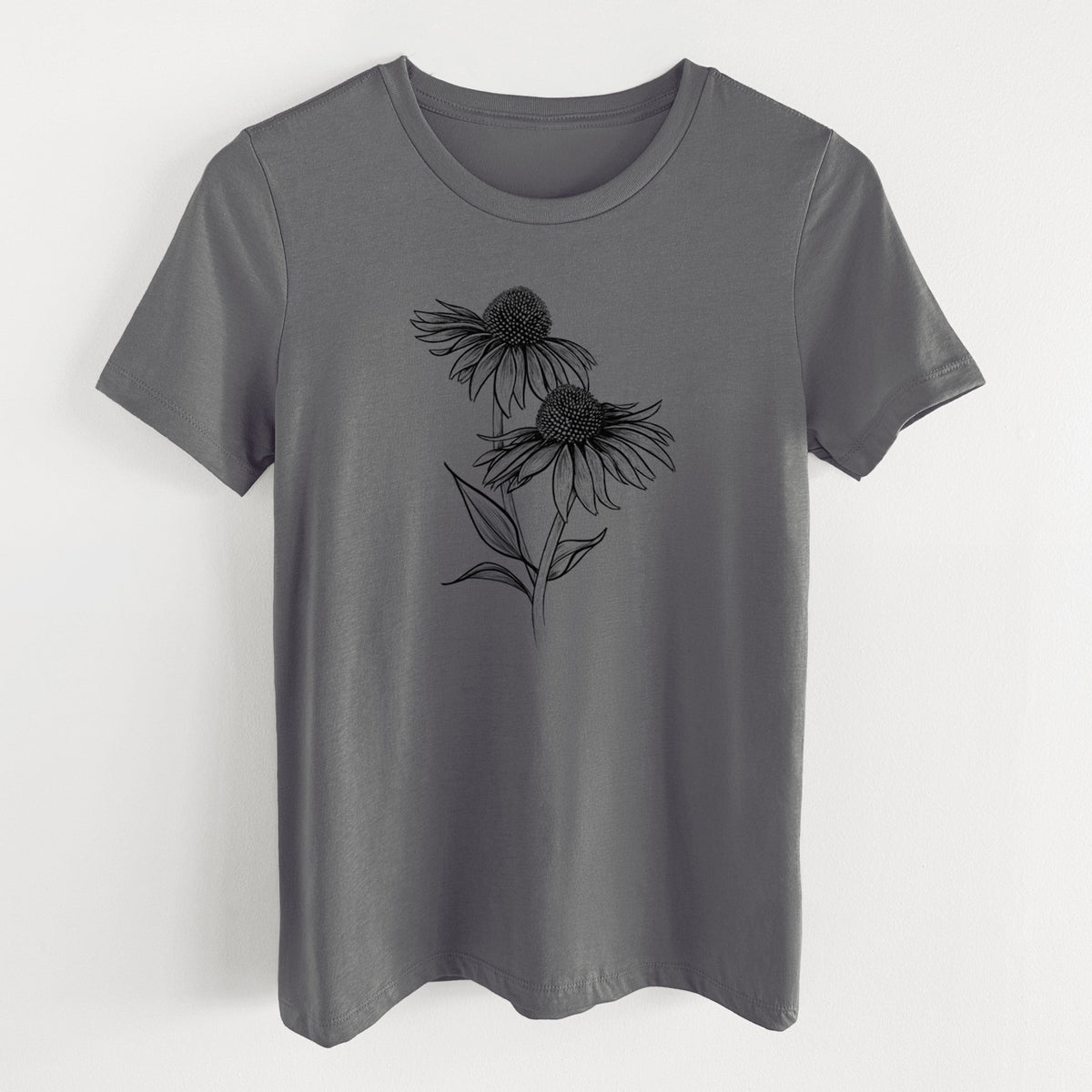 Coneflower - Echinacea purpurea - Women's Lightweight Relaxed Fit 100% Cotton Crewneck