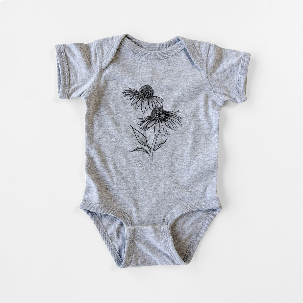 Coneflower - Echinacea purpurea - Baby Fine Jersey Bodysuit