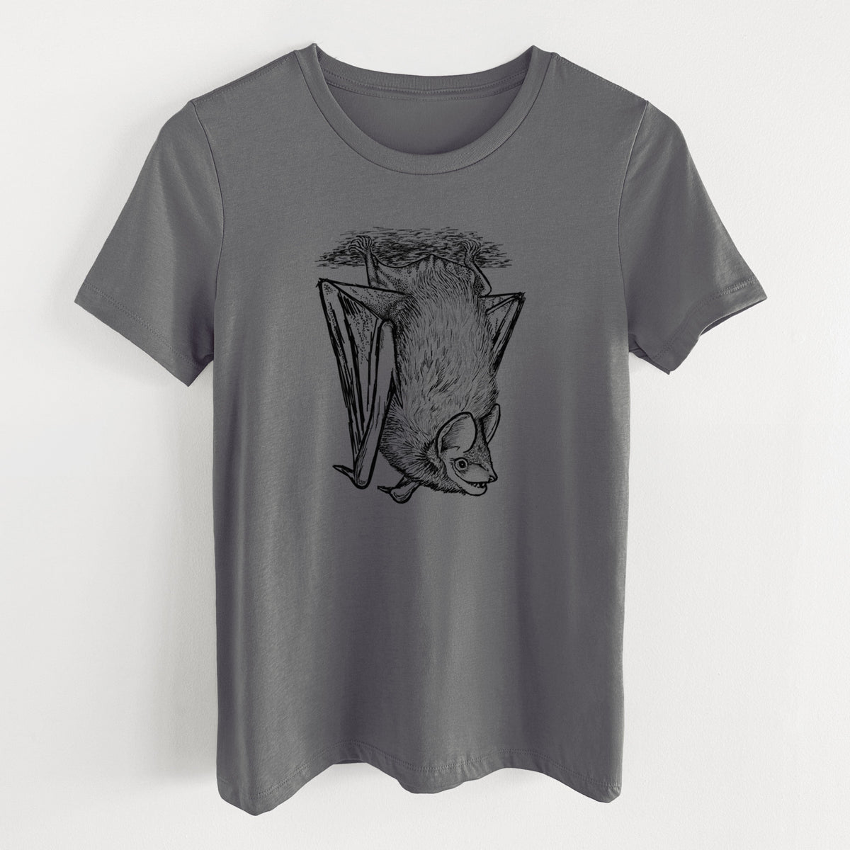 Eptesicus fuscus - Big Brown Bat - Women's Lightweight Relaxed Fit 100% Cotton Crewneck