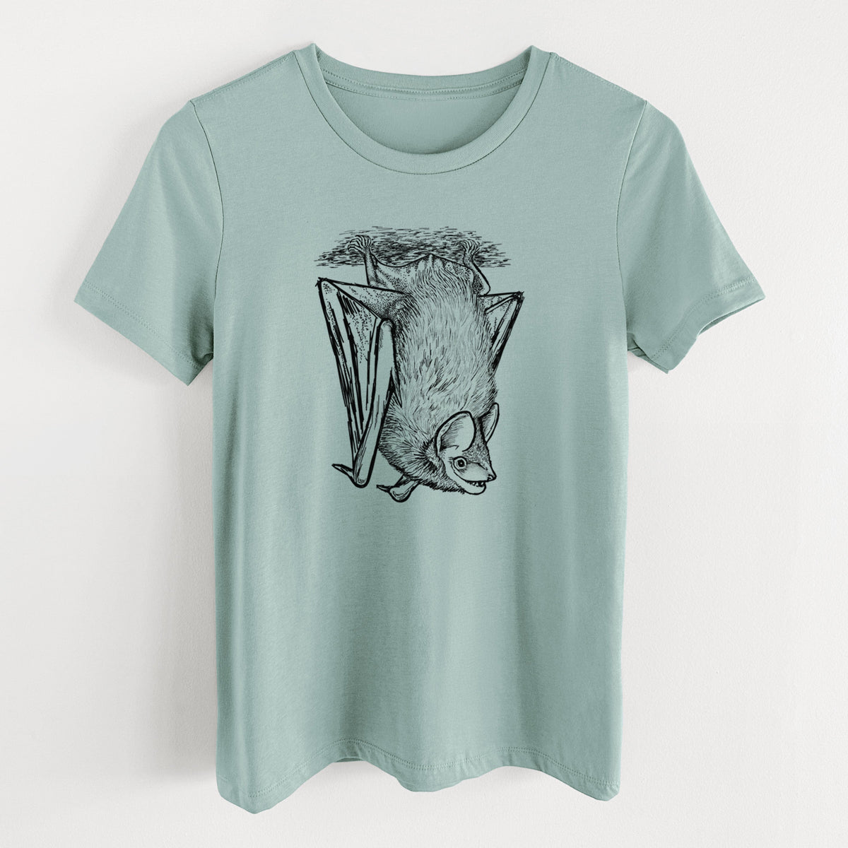 Eptesicus fuscus - Big Brown Bat - Women's Lightweight Relaxed Fit 100% Cotton Crewneck
