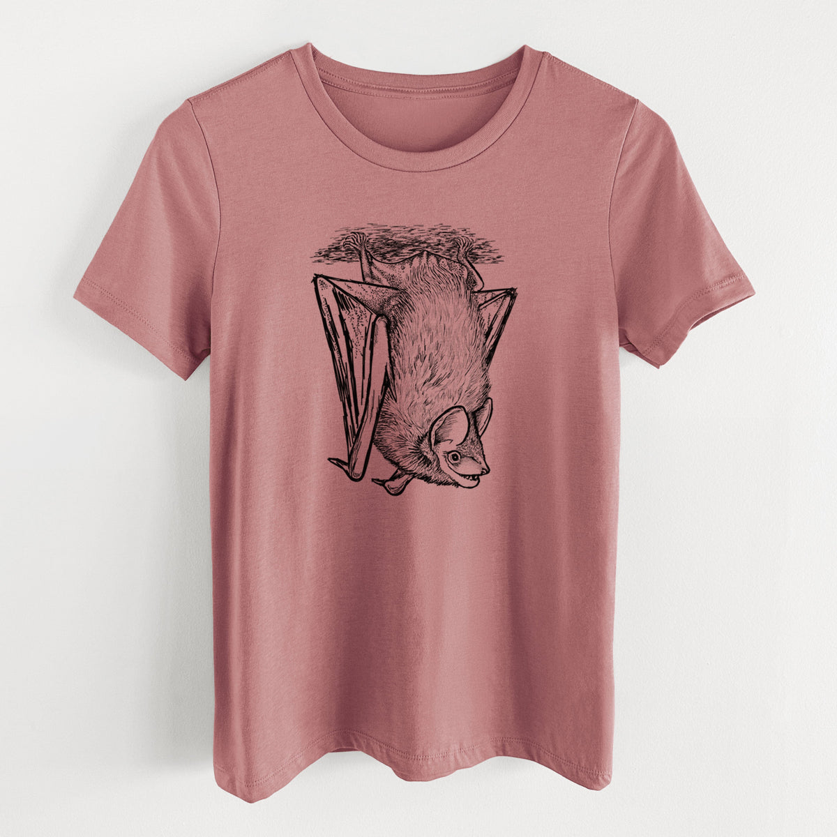 Eptesicus fuscus - Big Brown Bat - Women's Lightweight Relaxed Fit 100% Cotton Crewneck