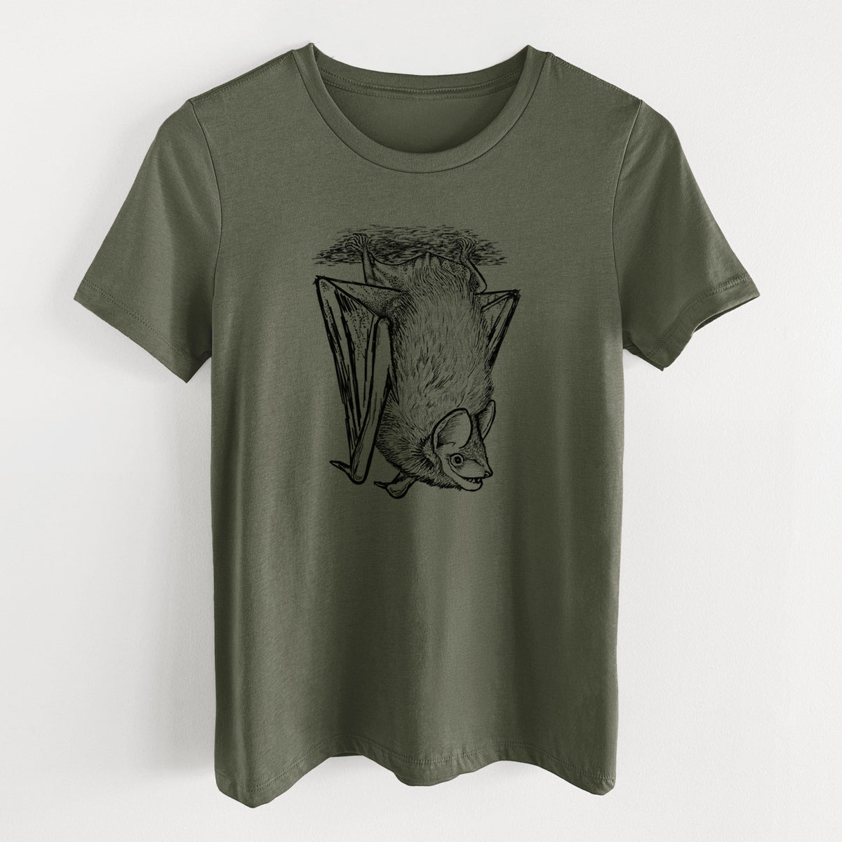 Eptesicus fuscus - Big Brown Bat - Women's Lightweight Relaxed Fit 100% Cotton Crewneck