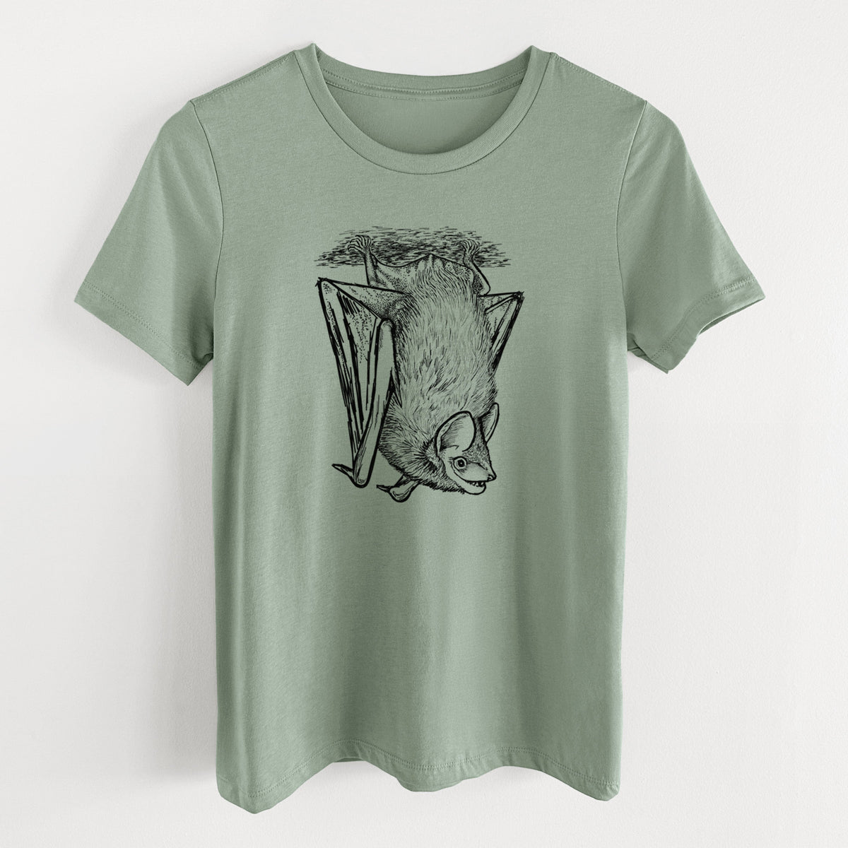 Eptesicus fuscus - Big Brown Bat - Women's Lightweight Relaxed Fit 100% Cotton Crewneck