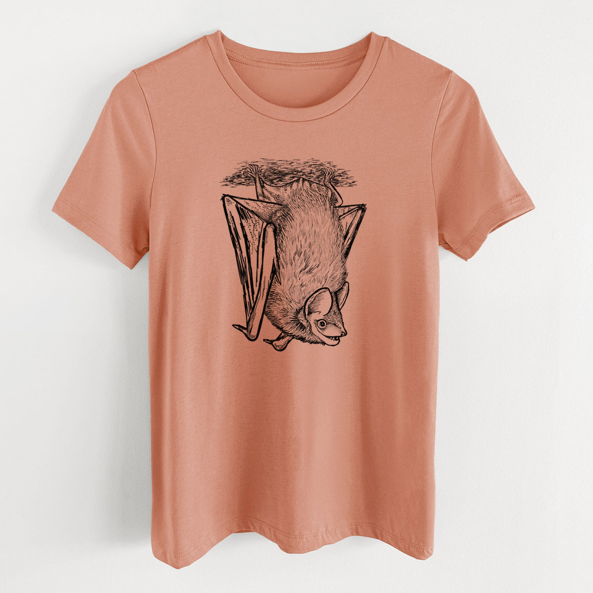 Eptesicus fuscus - Big Brown Bat - Women's Lightweight Relaxed Fit 100% Cotton Crewneck