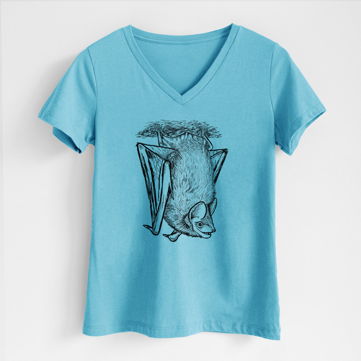Eptesicus fuscus - Big Brown Bat - Women's Lightweight Relaxed Fit 100% Cotton V-neck
