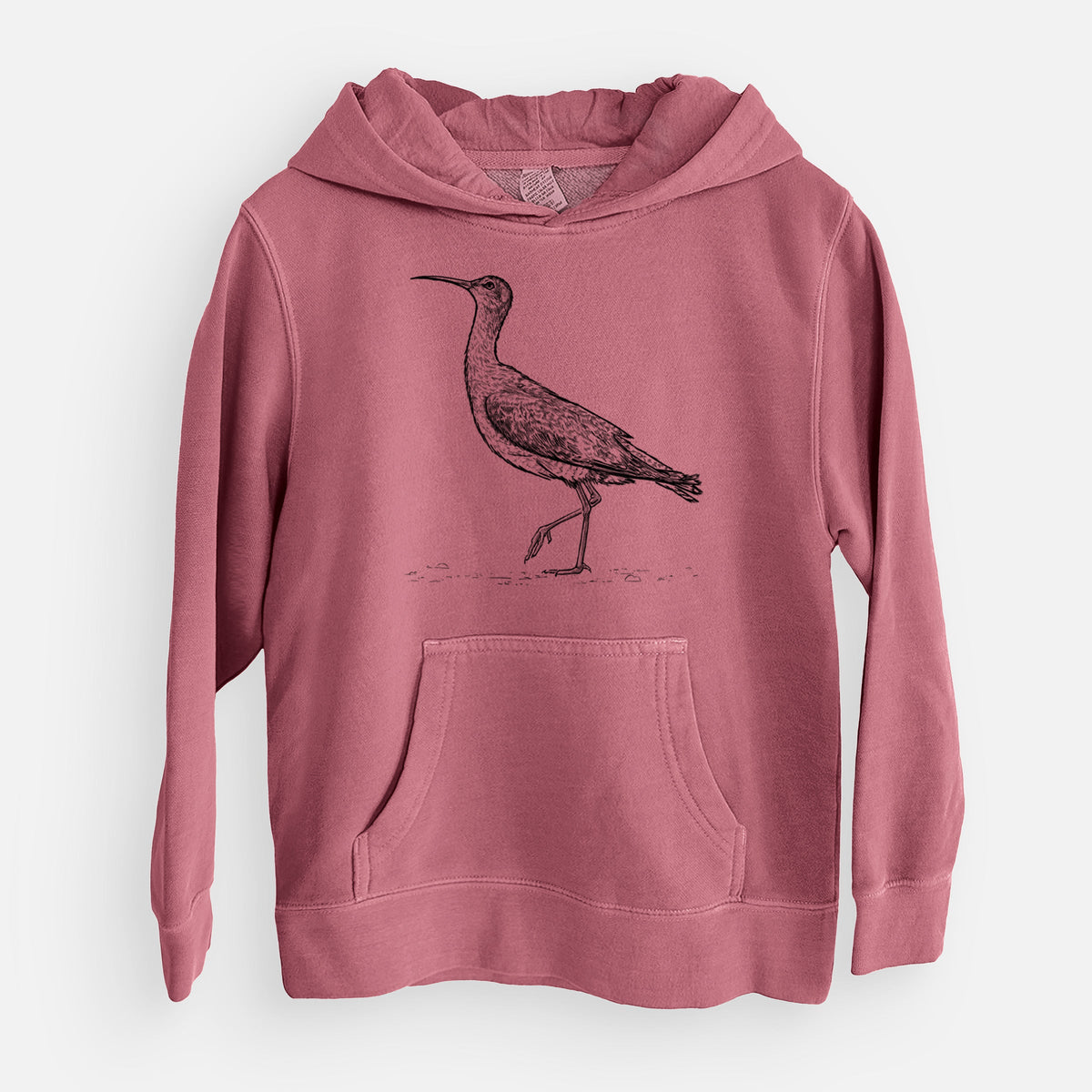 Eskimo Curlew - Numenius borealis - Youth Pigment Dyed Hoodie
