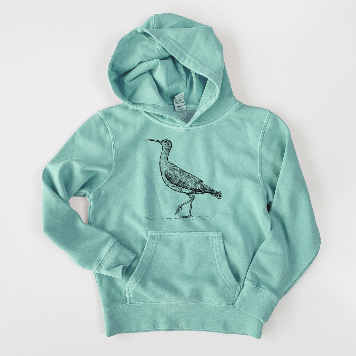 Eskimo Curlew - Numenius borealis - Youth Pigment Dyed Hoodie