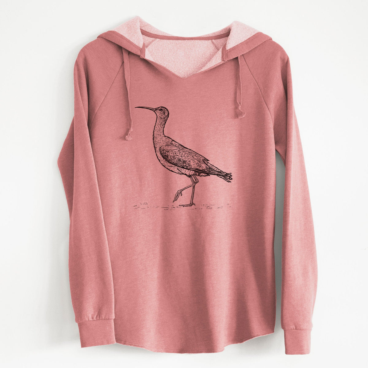 Eskimo Curlew - Numenius borealis - Cali Wave Hooded Sweatshirt