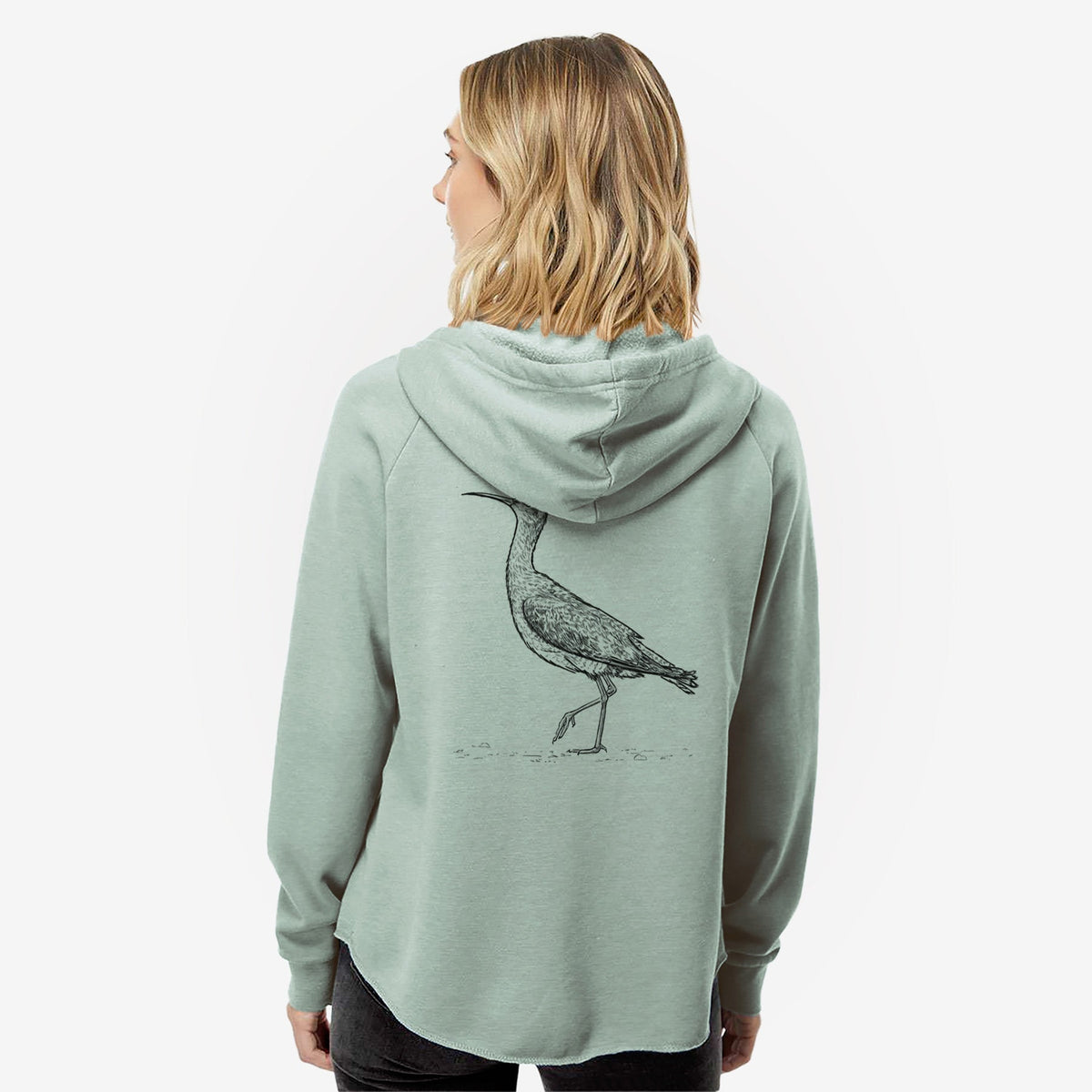 Eskimo Curlew - Numenius borealis - Women's Cali Wave Zip-Up Sweatshirt