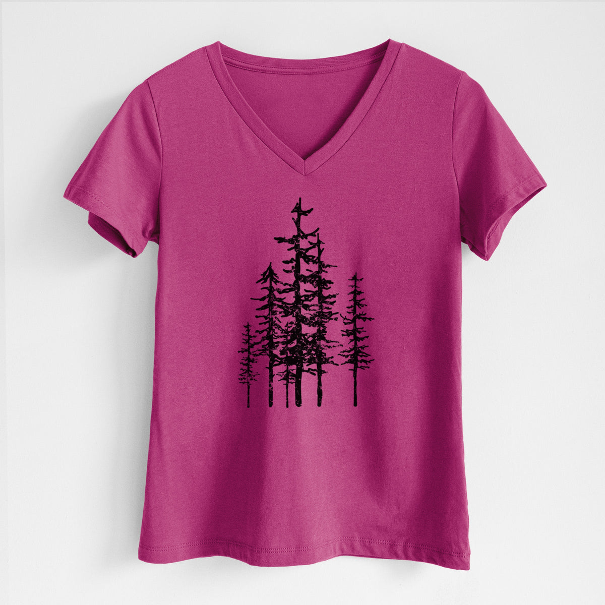 Evergreen Trees - Women's Lightweight Relaxed Fit 100% Cotton V-neck