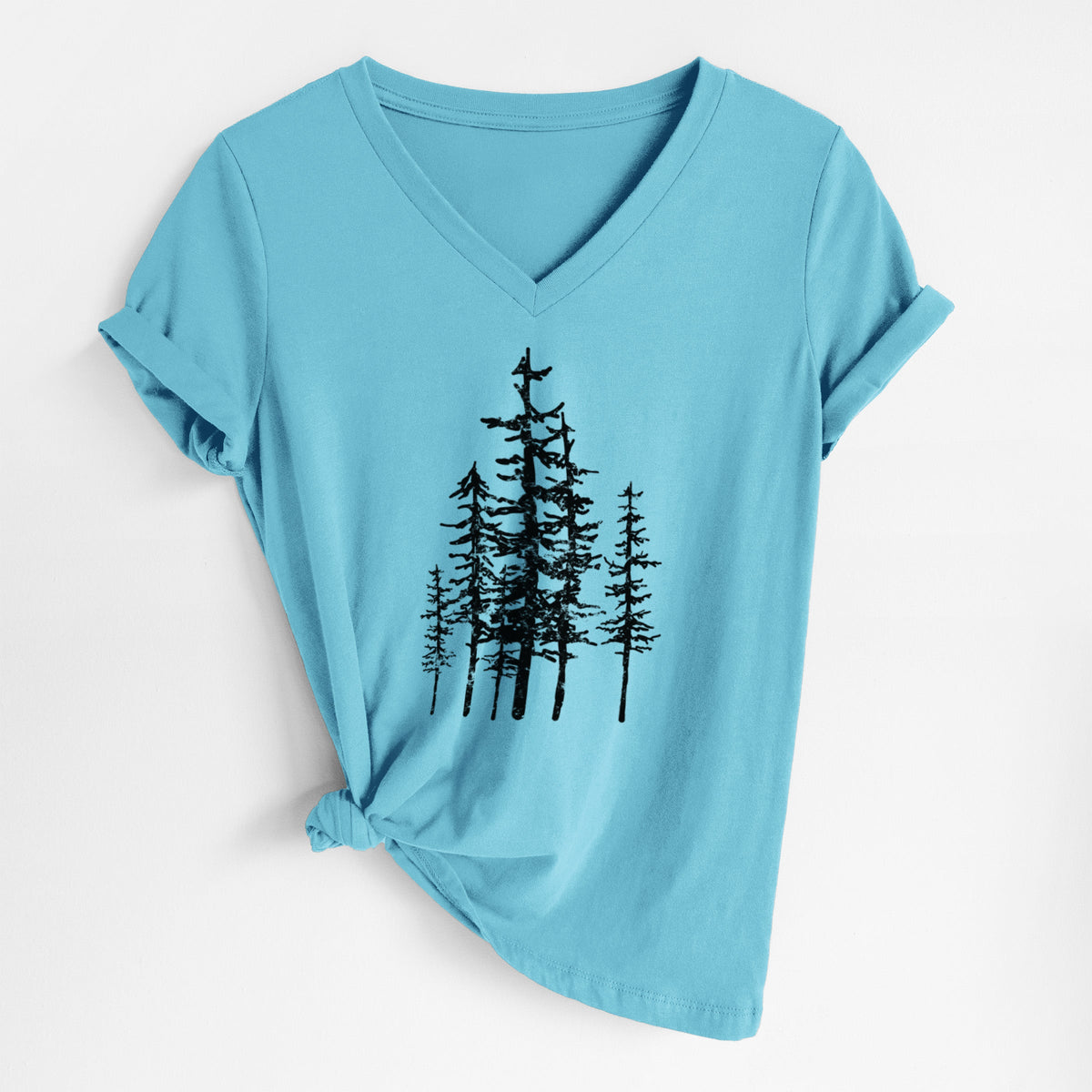 Evergreen Trees - Women's Lightweight Relaxed Fit 100% Cotton V-neck