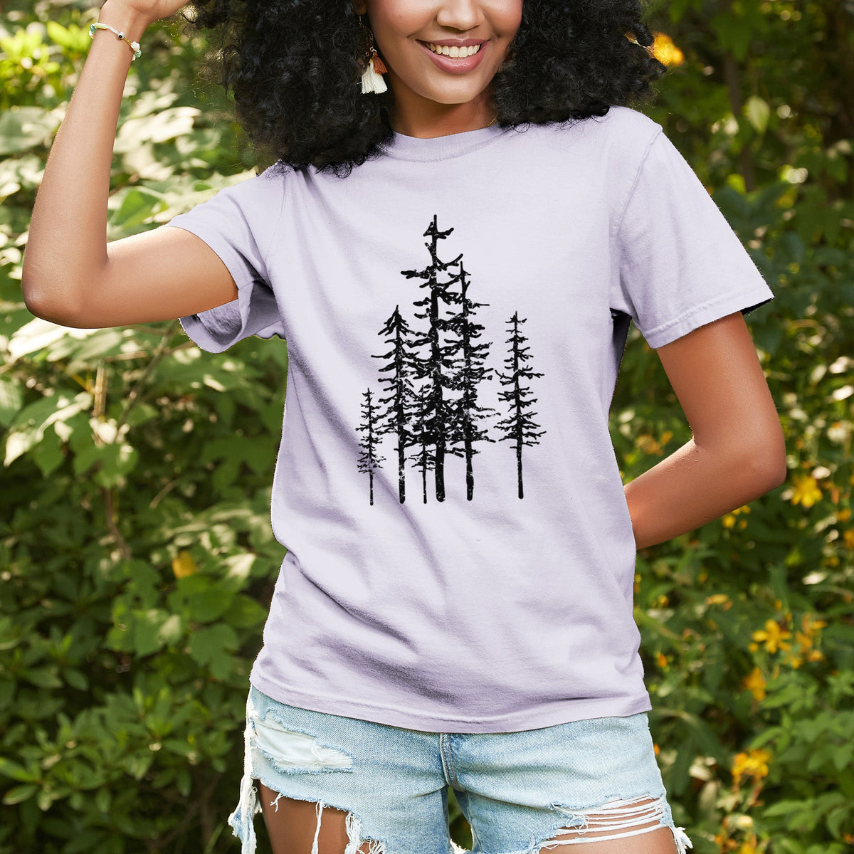 Evergreen Trees - Unisex Comfort Colors Garment-Dyed Heavyweight T-shirt