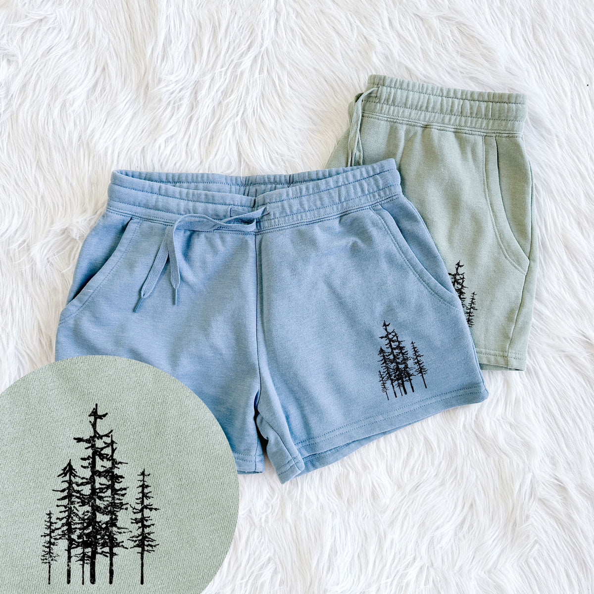 Evergreen Trees - Women's Cali Wave Shorts
