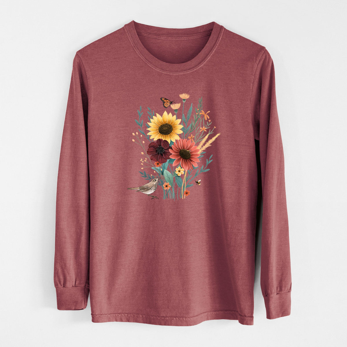 Fall Bouquet - Unisex Comfort Colors 100% Cotton Long Sleeve