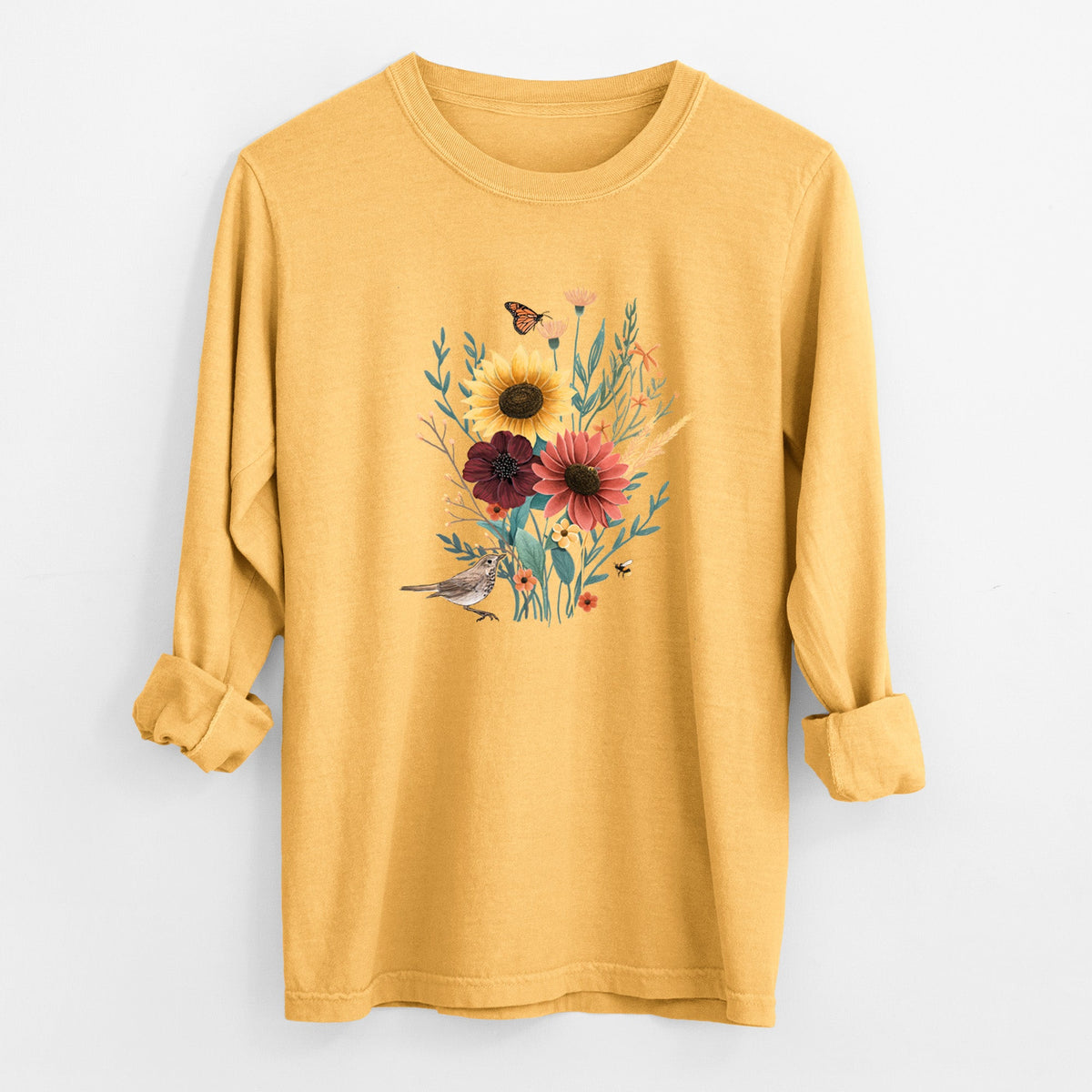 Fall Bouquet - Unisex Comfort Colors 100% Cotton Long Sleeve