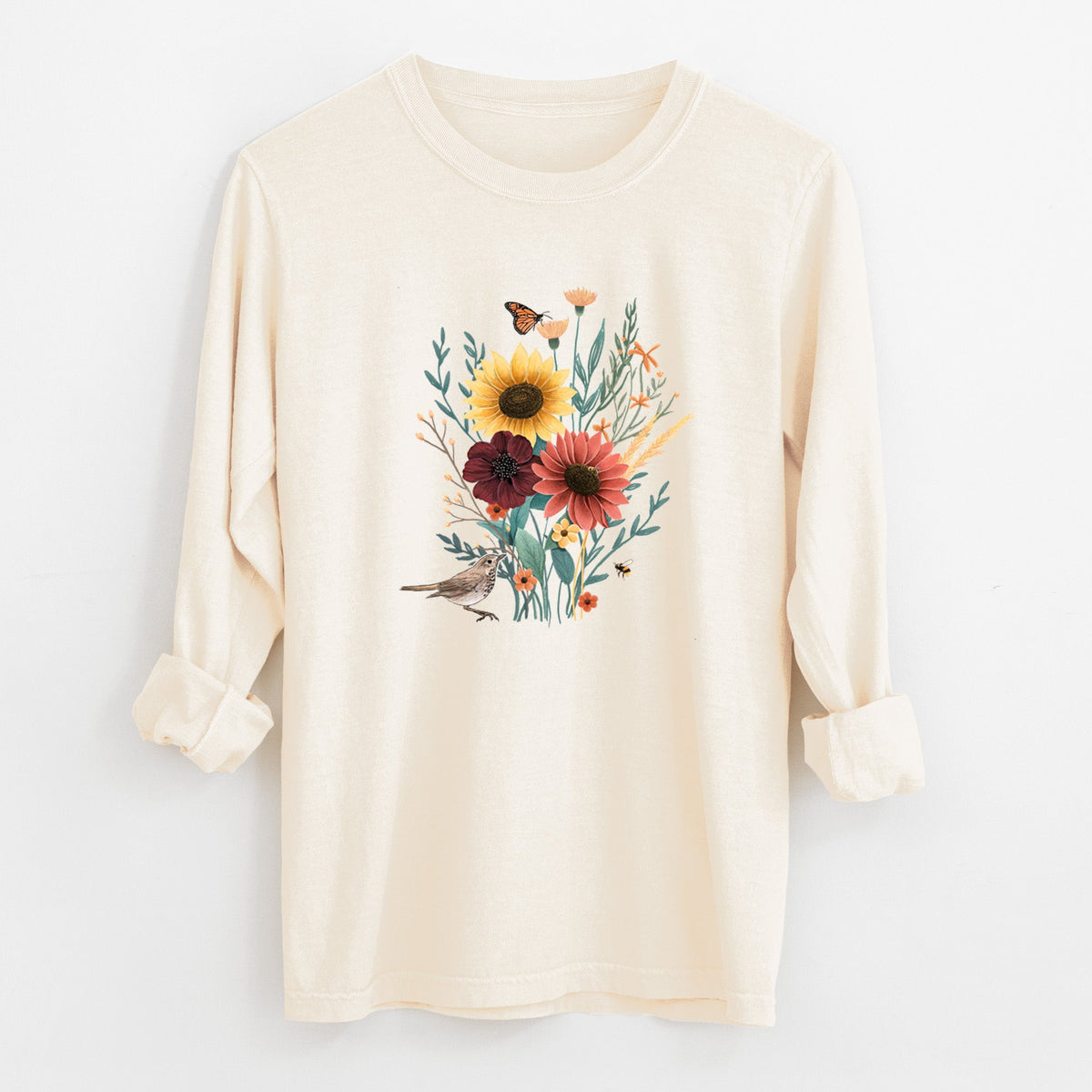 Fall Bouquet - Unisex Comfort Colors 100% Cotton Long Sleeve