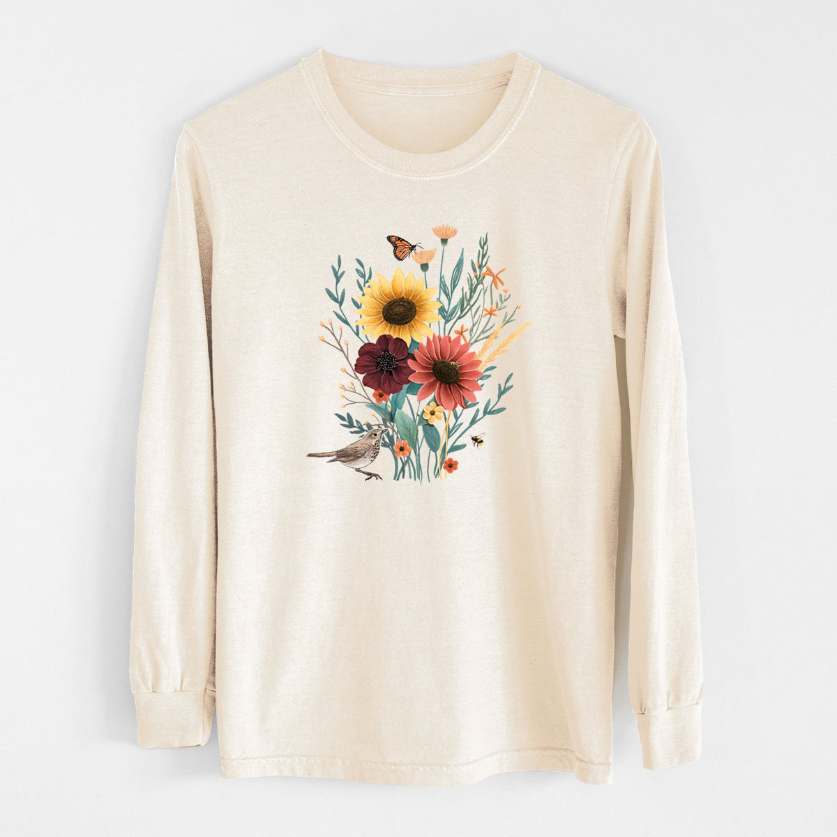 Fall Bouquet - Unisex Comfort Colors 100% Cotton Long Sleeve