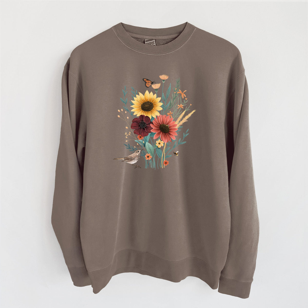 Fall Bouquet - Unisex Pigment Dyed Crew Sweatshirt