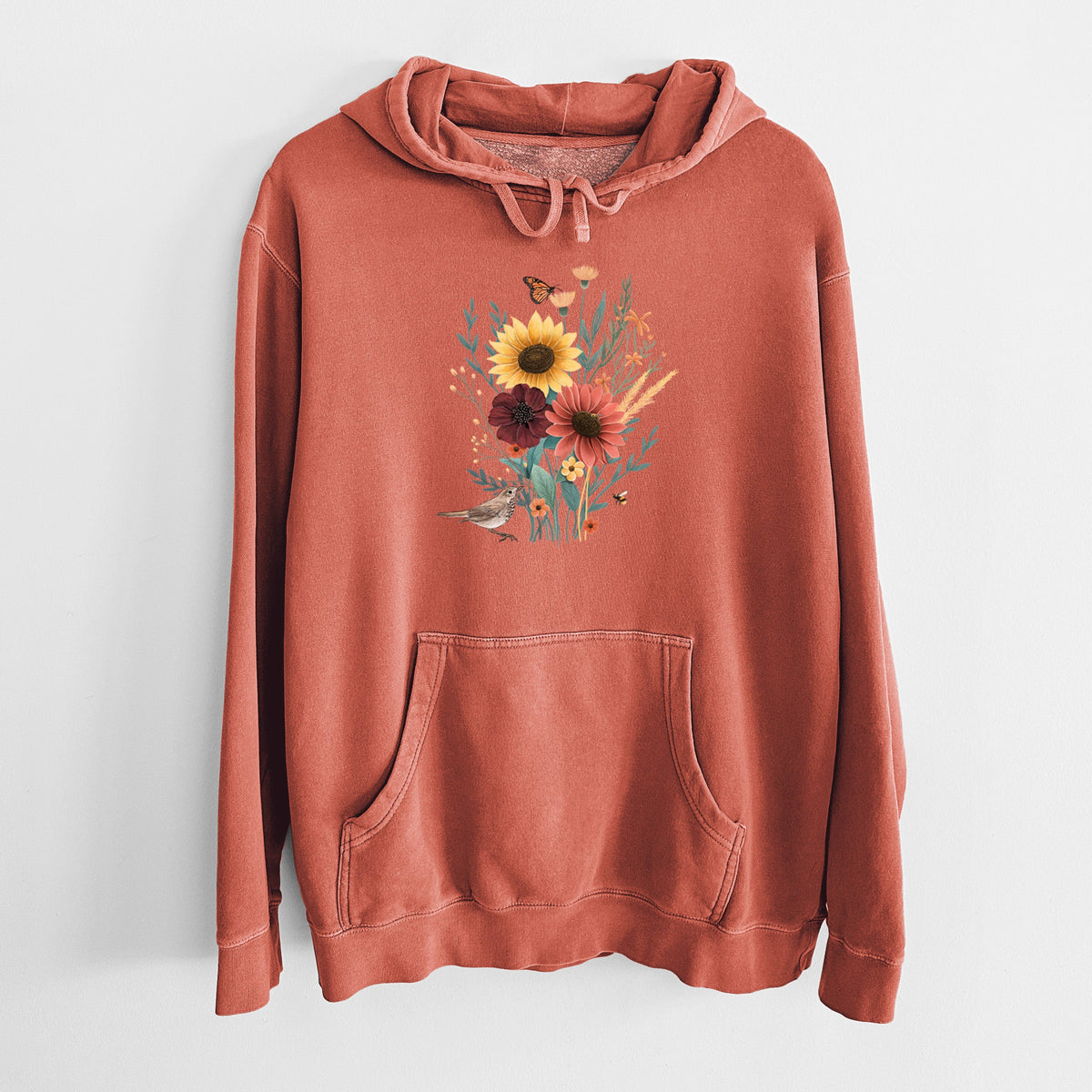 Fall Bouquet - Unisex Pigment Dyed Hoodie