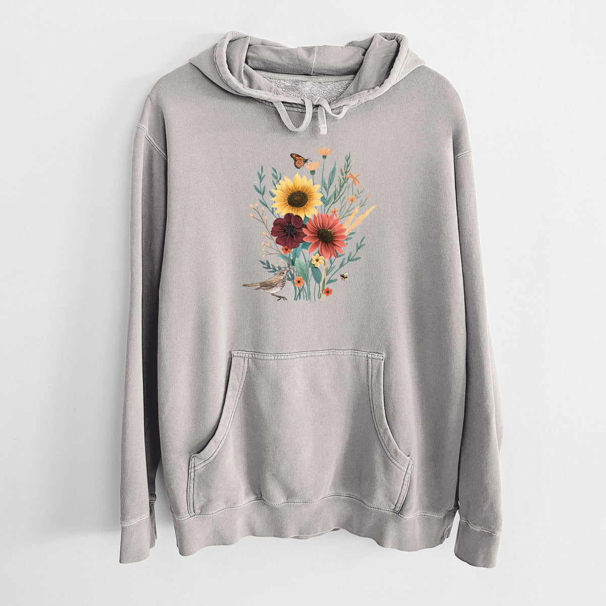 Fall Bouquet - Unisex Pigment Dyed Hoodie