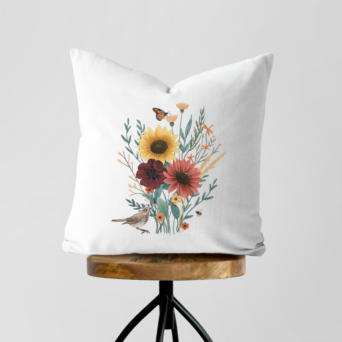 Fall Bouquet - Throw Pillow Cover