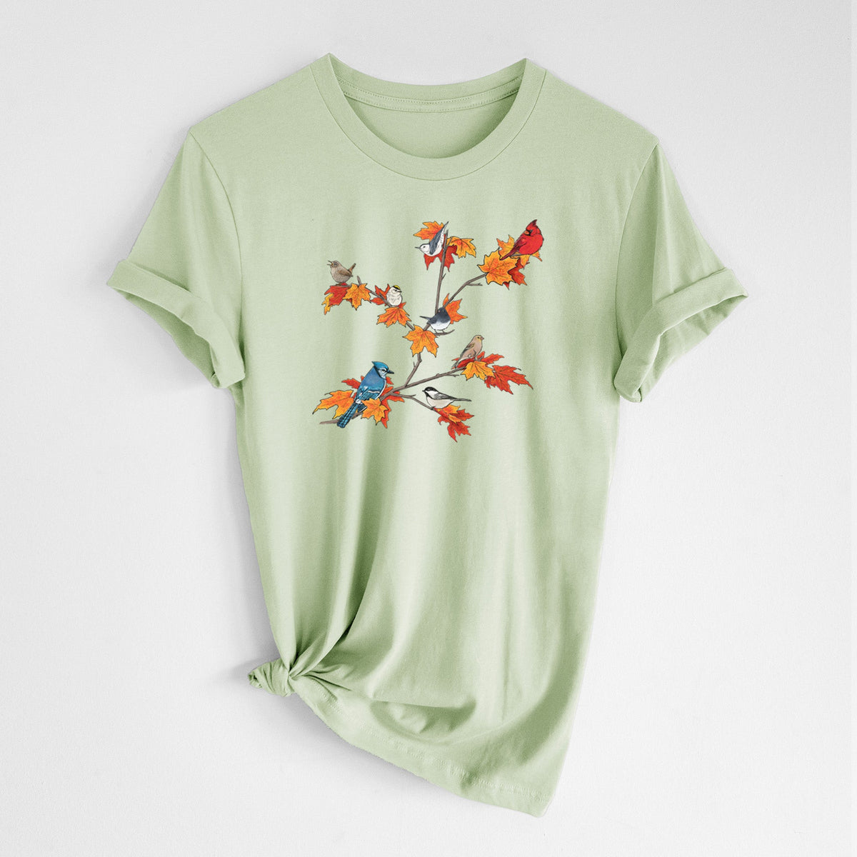 Autumn Backyard Birds - Lightweight 100% Cotton Unisex Crewneck