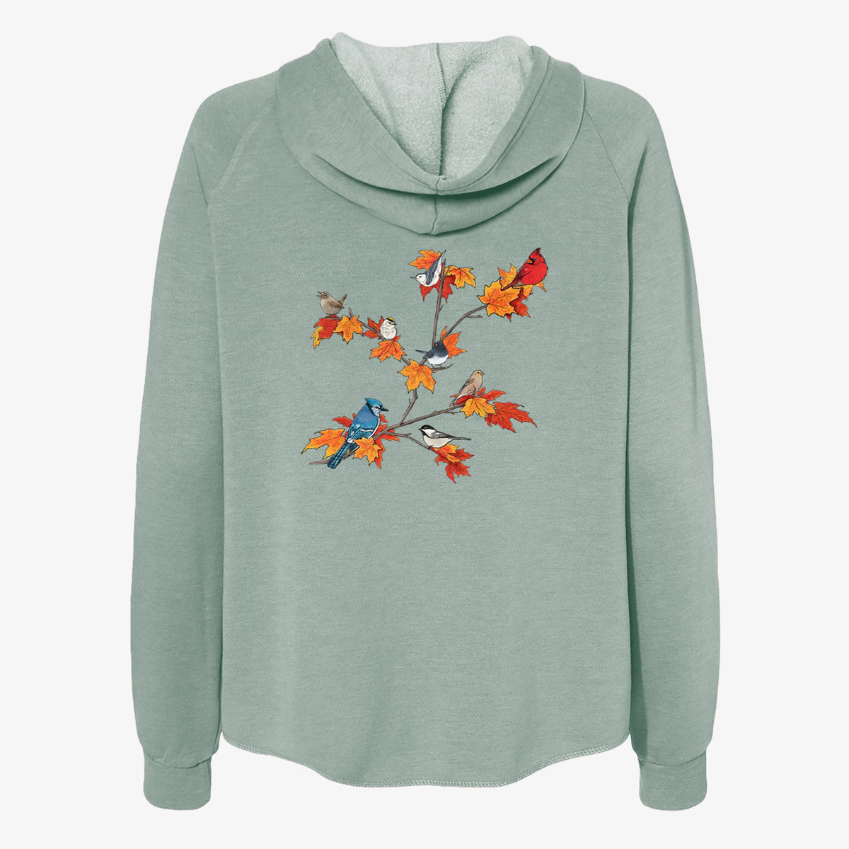 Autumn Backyard Birds - Women's Cali Wave Zip-Up Sweatshirt