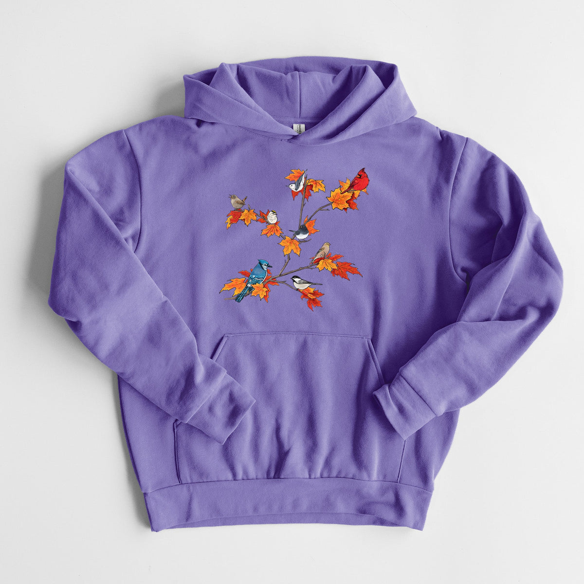 Autumn Backyard Birds  - Statement Midweight Hoodie