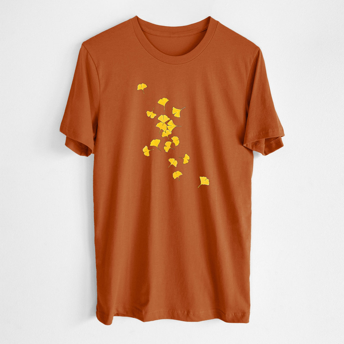 Falling Ginkgo Leaves - Lightweight 100% Cotton Unisex Crewneck