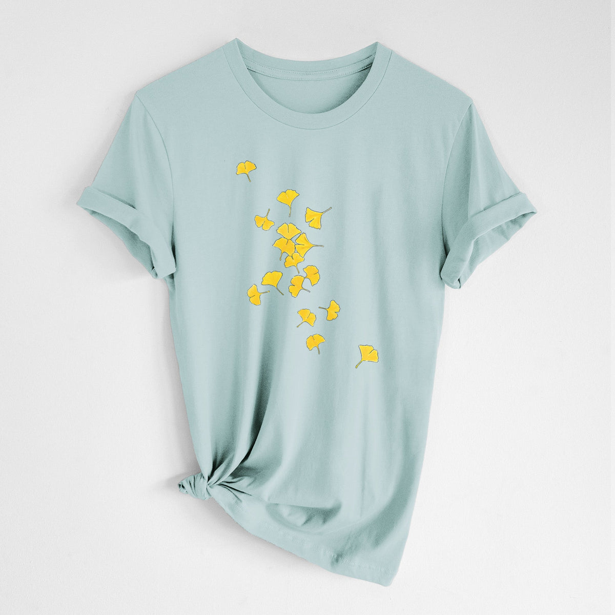 Falling Ginkgo Leaves - Lightweight 100% Cotton Unisex Crewneck