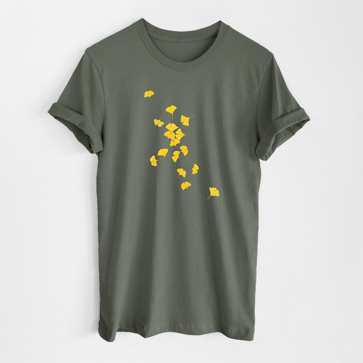 Falling Ginkgo Leaves - Lightweight 100% Cotton Unisex Crewneck