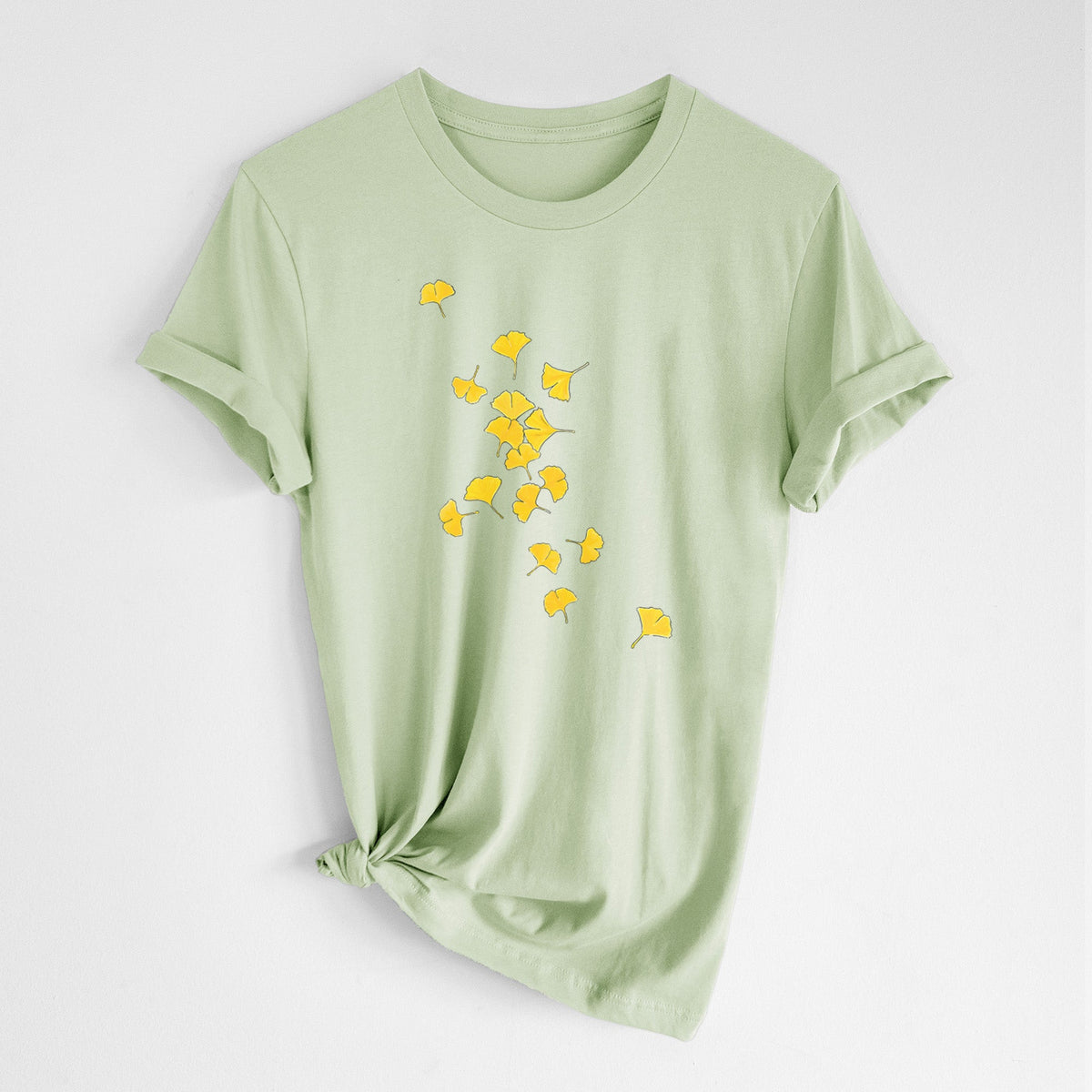 Falling Ginkgo Leaves - Lightweight 100% Cotton Unisex Crewneck