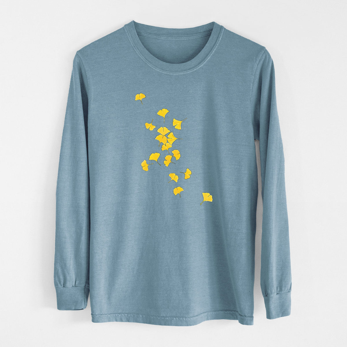 Falling Ginkgo Leaves - Unisex Comfort Colors 100% Cotton Long Sleeve