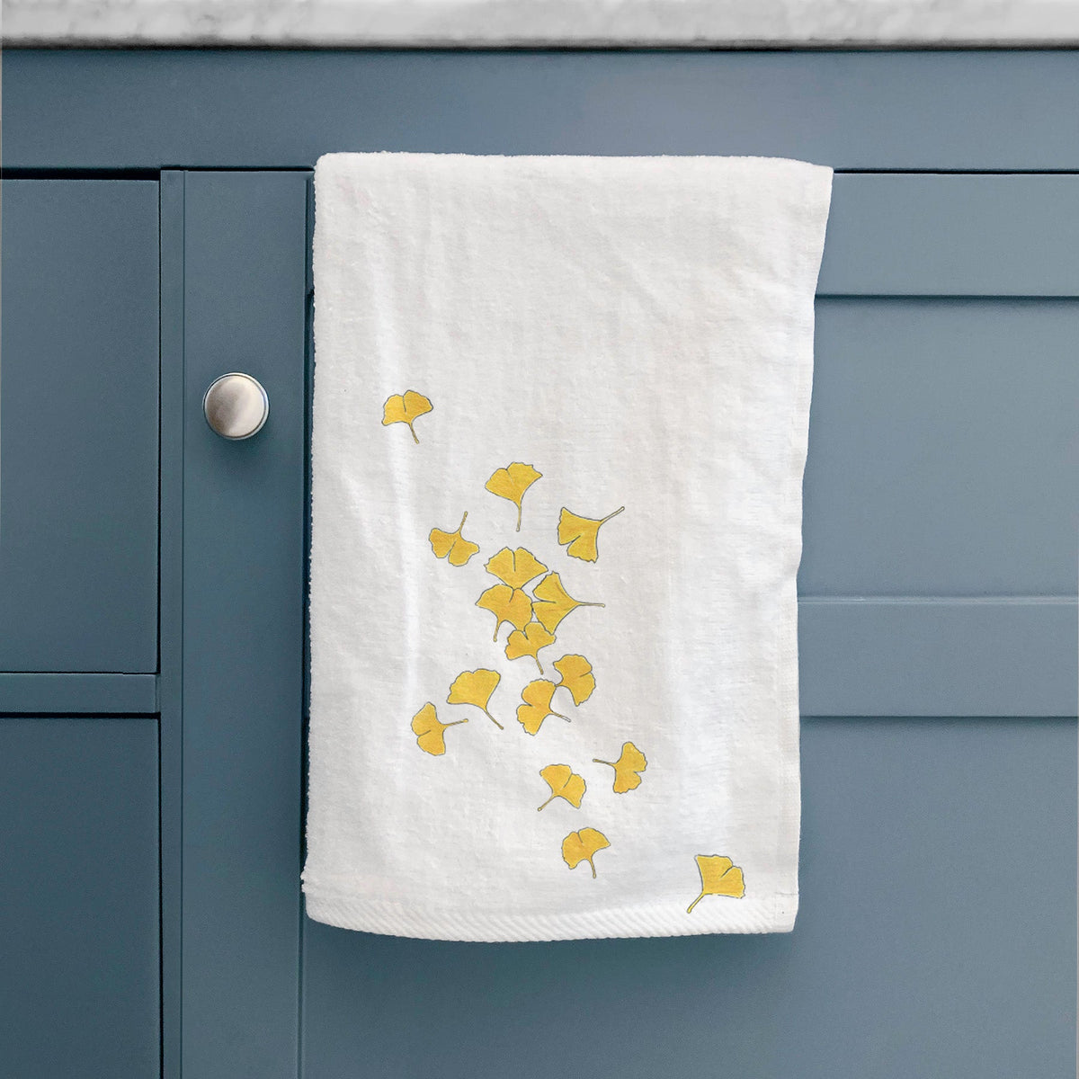Falling Ginkgo Leaves Premium Hand Towel