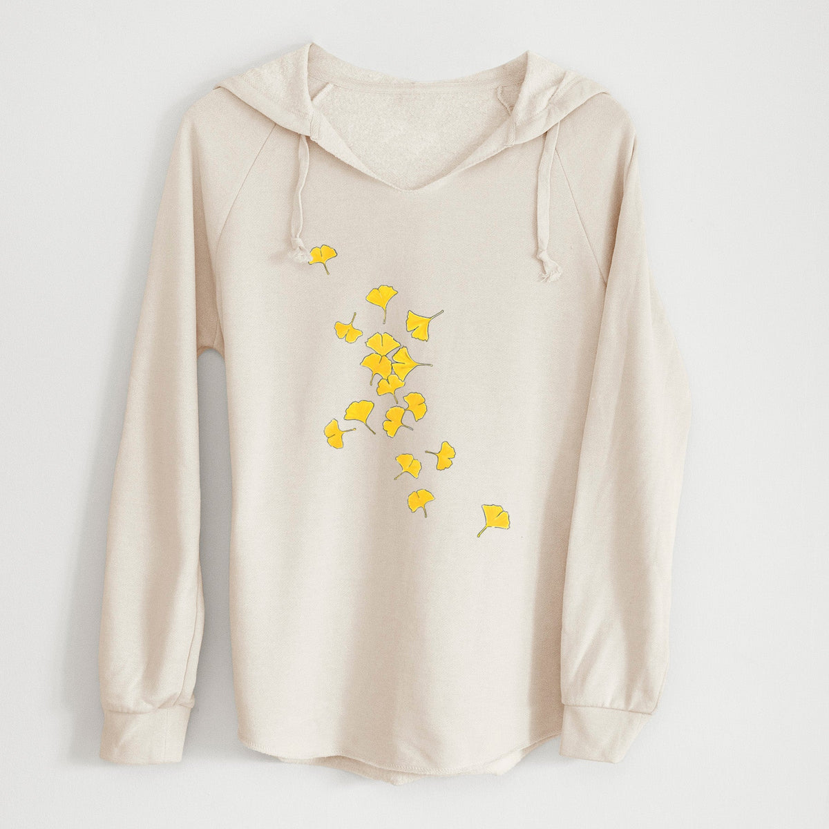 Falling Ginkgo Leaves - Cali Wave Hooded Sweatshirt