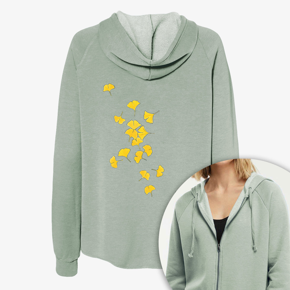 FallGinkgo - Women's Cali Wave Zip-Up Sweatshirt