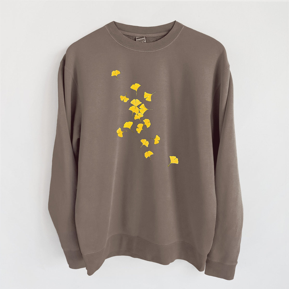 Falling Ginkgo Leaves - Unisex Pigment Dyed Crew Sweatshirt