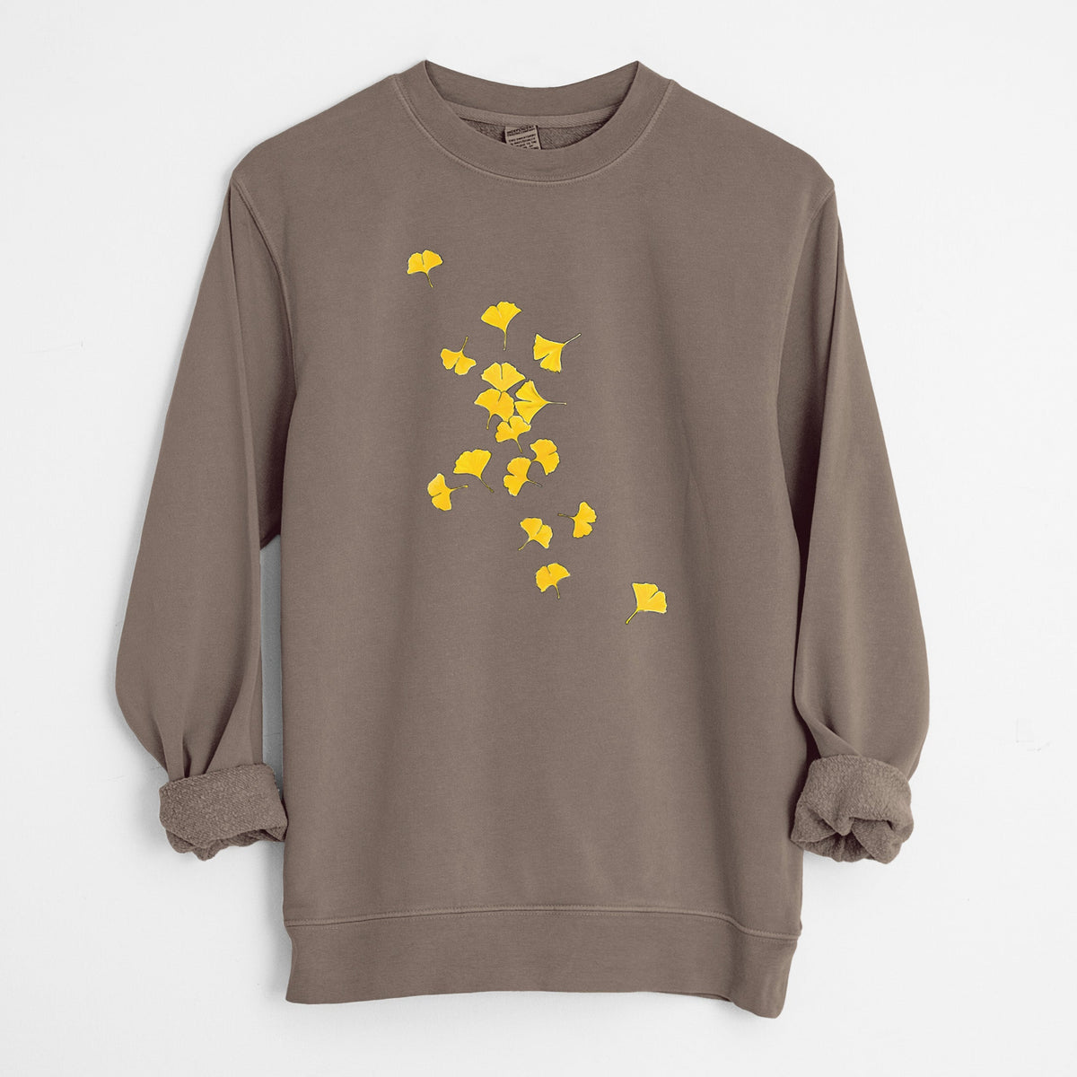 Falling Ginkgo Leaves - Unisex Pigment Dyed Crew Sweatshirt