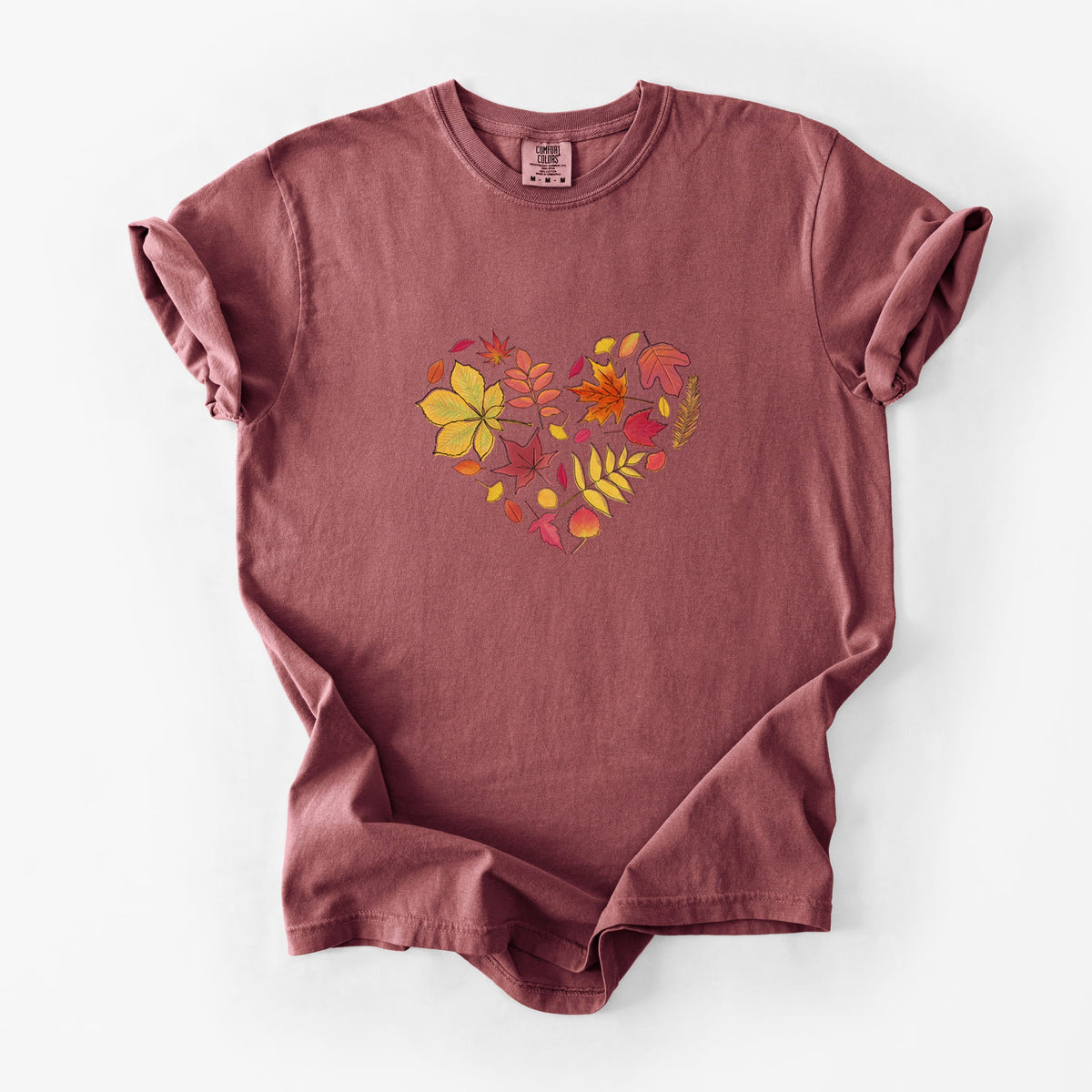 Vibrant Fall Heart - Unisex Comfort Colors Garment-Dyed Heavyweight T-shirt