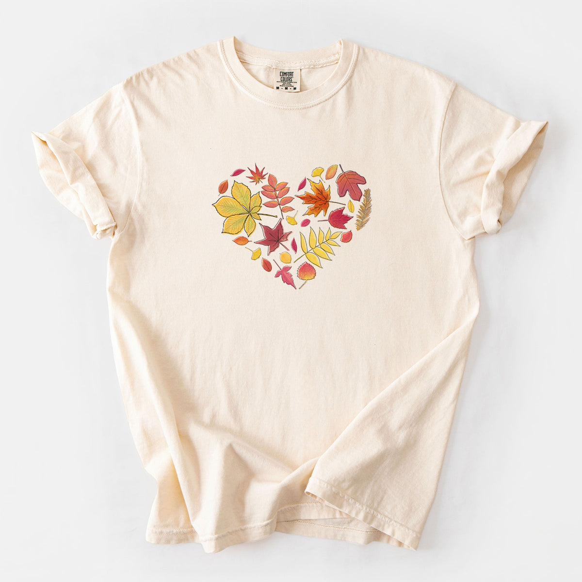 Vibrant Fall Heart - Unisex Comfort Colors Garment-Dyed Heavyweight T-shirt