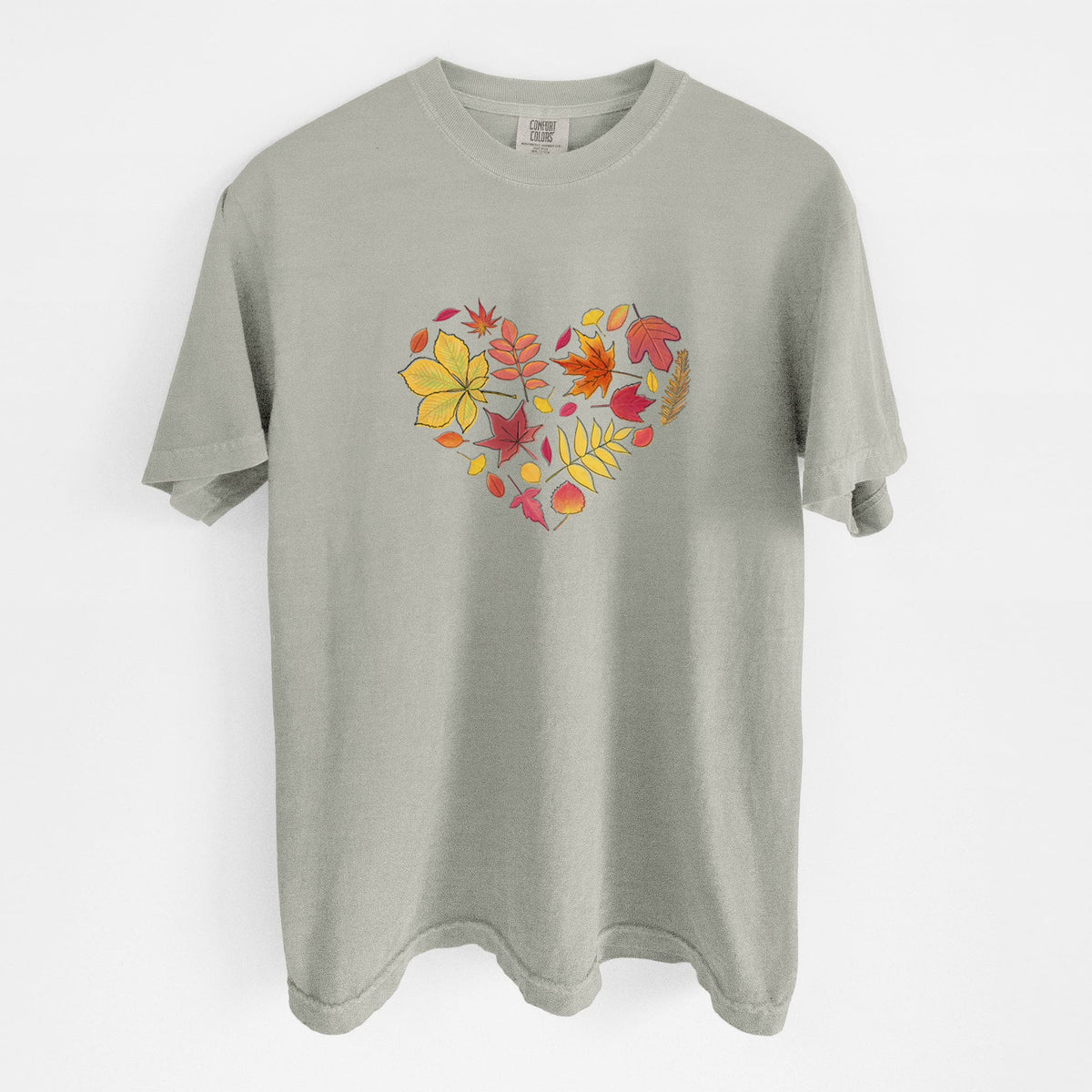 Vibrant Fall Heart - Unisex Comfort Colors Garment-Dyed Heavyweight T-shirt