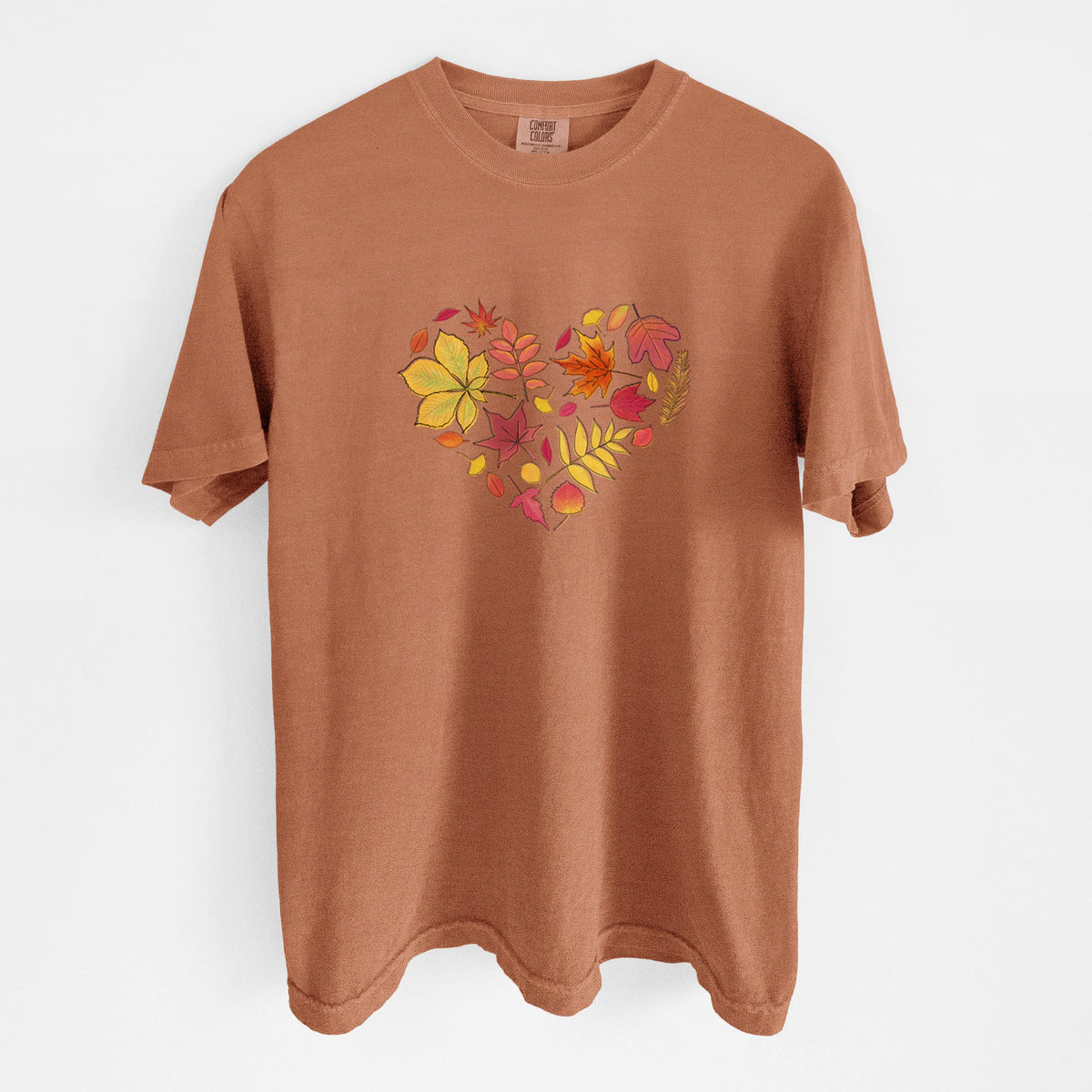 Vibrant Fall Heart - Unisex Comfort Colors Garment-Dyed Heavyweight T-shirt