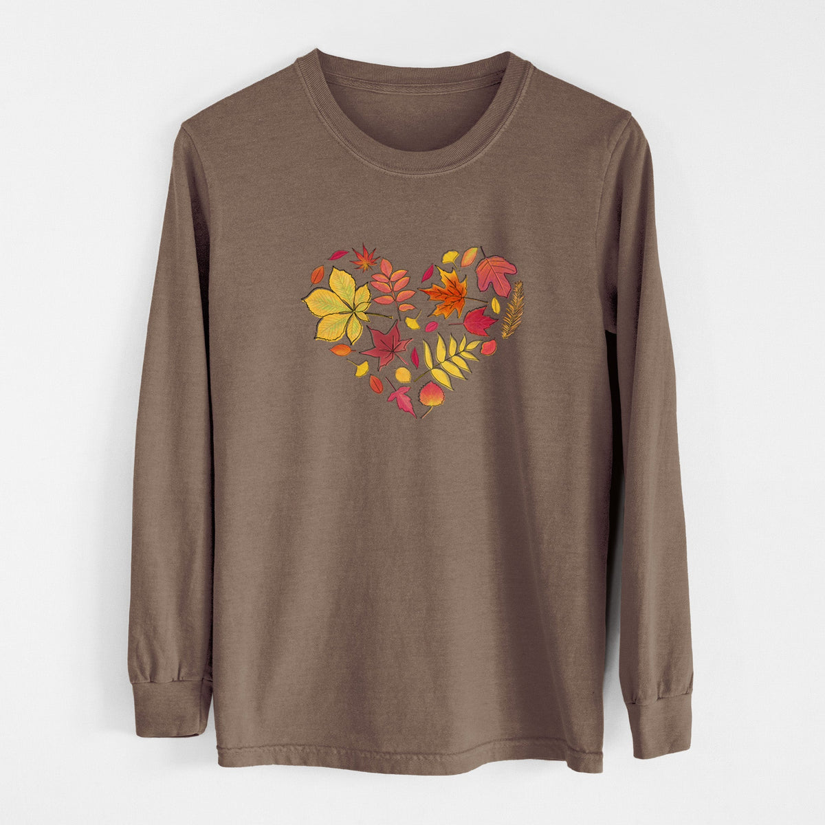 Vibrant Fall Heart - Unisex Comfort Colors 100% Cotton Long Sleeve
