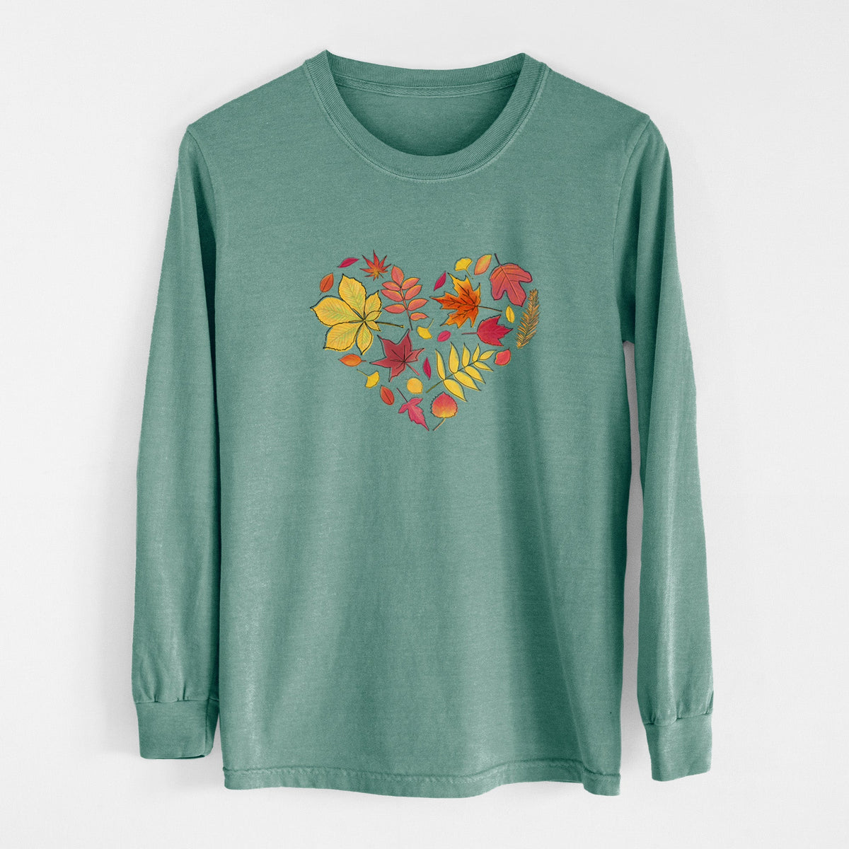 Vibrant Fall Heart - Unisex Comfort Colors 100% Cotton Long Sleeve