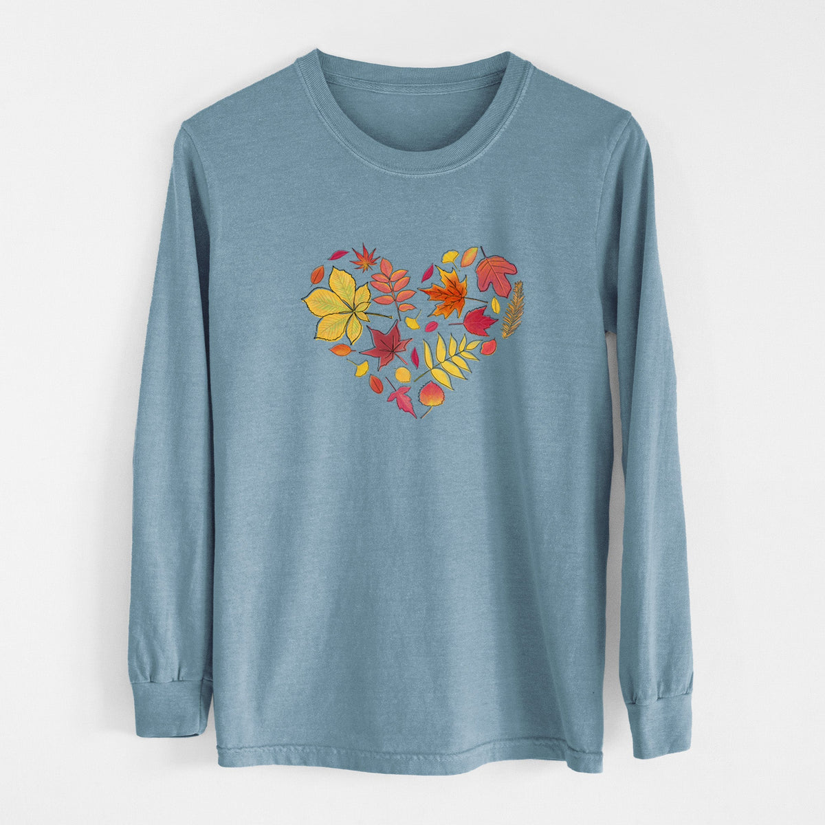 Vibrant Fall Heart - Unisex Comfort Colors 100% Cotton Long Sleeve