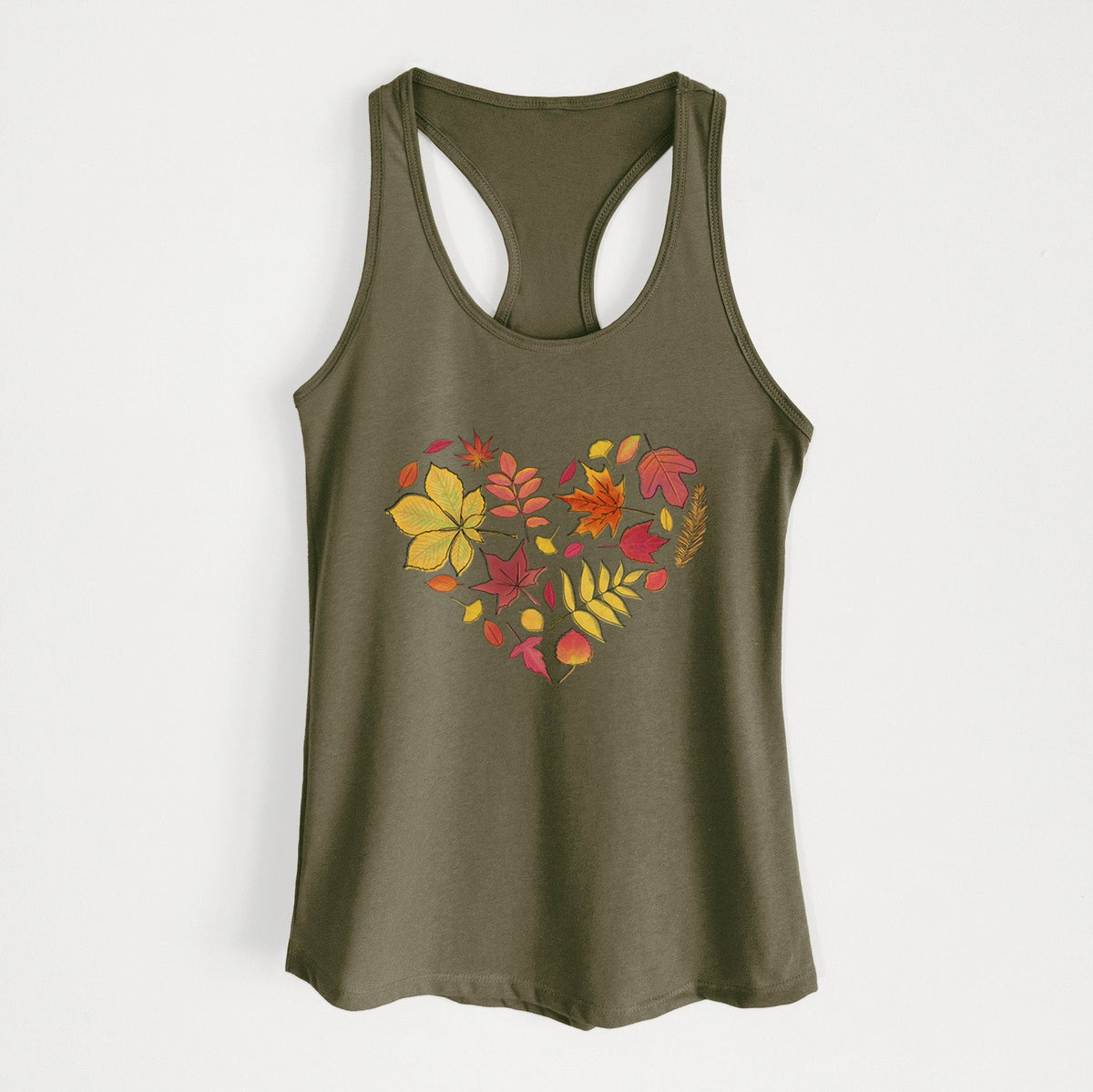 Vibrant Fall Heart - Women's Racerback Tanktop