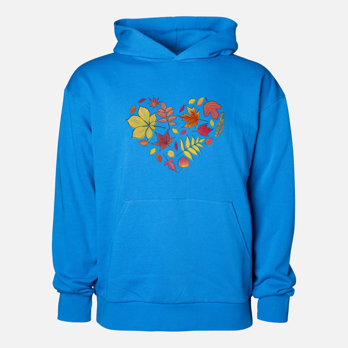 Vibrant Fall Heart  - Statement Midweight Hoodie