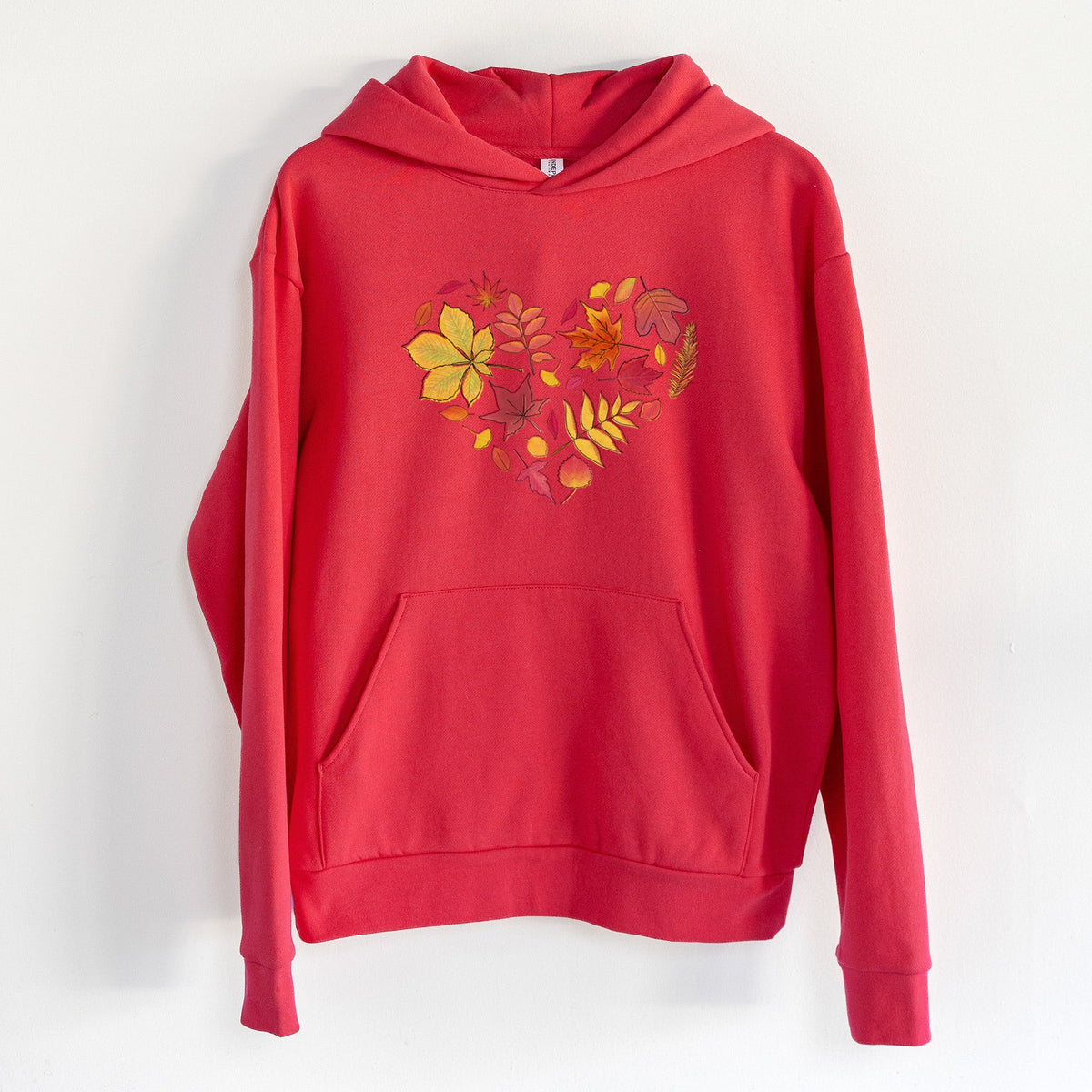 Vibrant Fall Heart  - Statement Midweight Hoodie