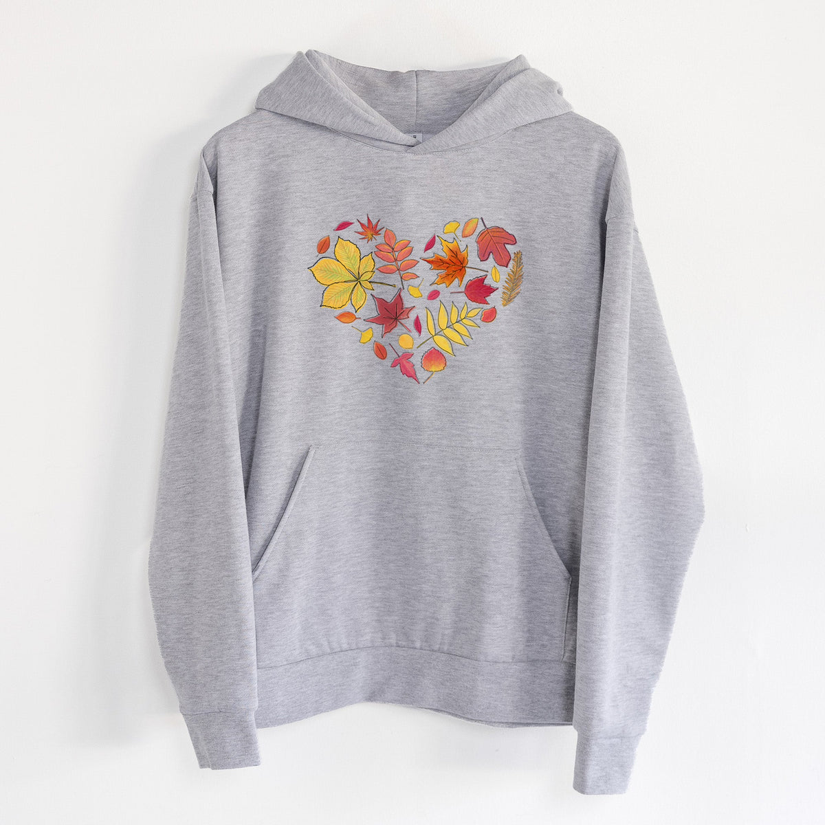 Vibrant Fall Heart  - Statement Midweight Hoodie